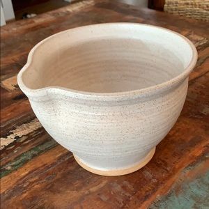 Handmade pottery drip spout bowl